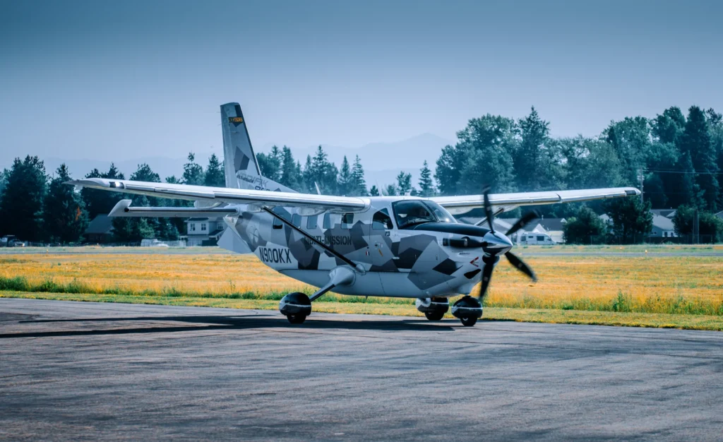 The Daher Kodiak 900 on ground taxiing in after landing